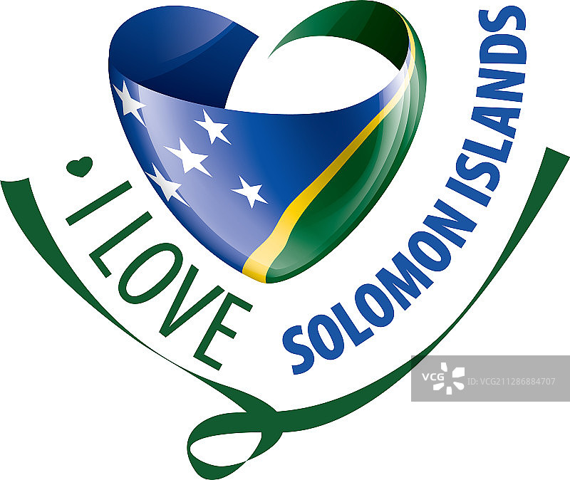 所罗门群岛国旗形状图片素材