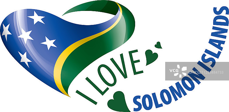 所罗门群岛国旗形状图片素材