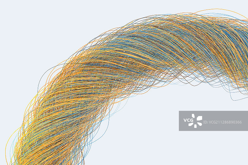 缠绕的线条抽象背景 3D渲染图片素材