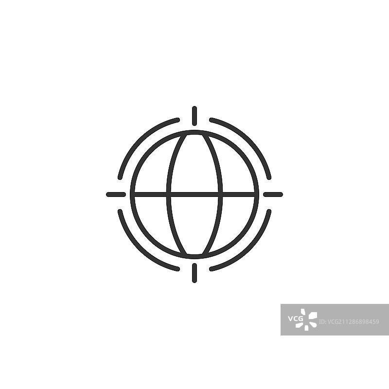扁平风格的地球行星图标，地理地球图片素材