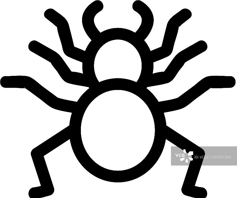 蜘蛛图标轮廓符号图片素材