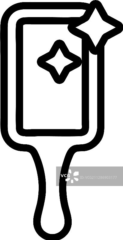 镜子图标隔离轮廓符号图片素材