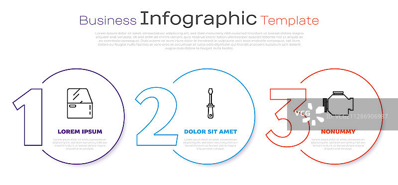 车门螺丝刀发动机检查线性图标图片素材