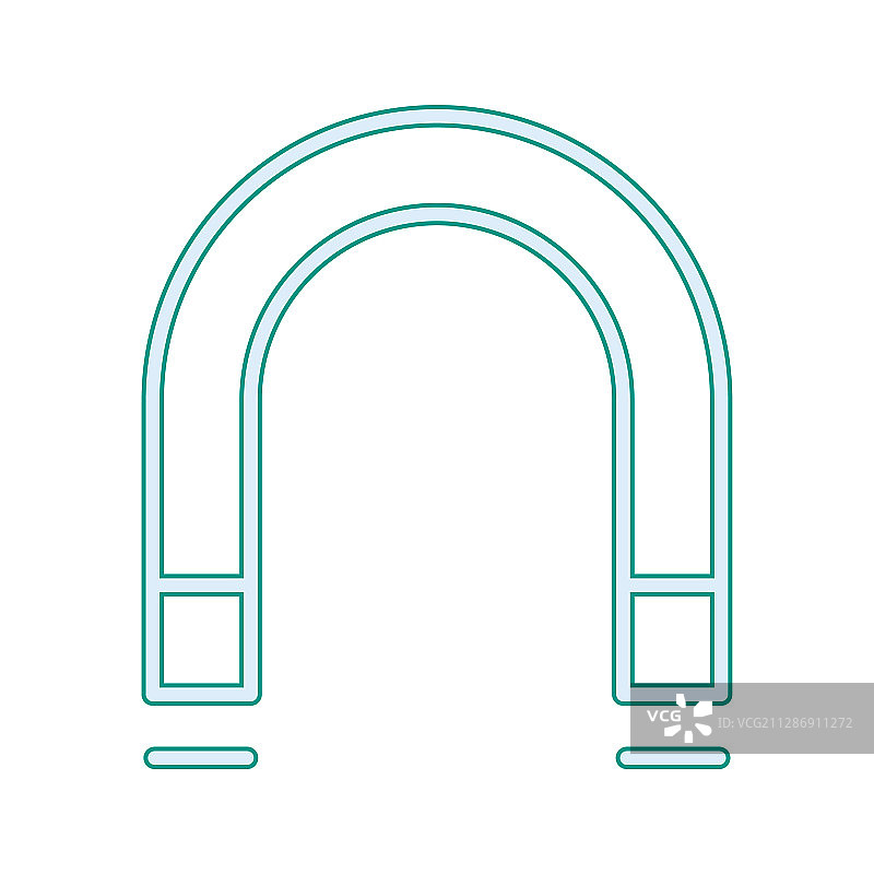 独特的磁力线条图标图片素材