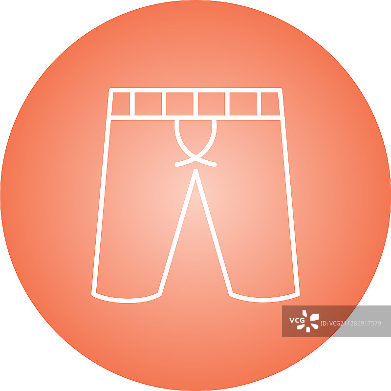 独特的短裤线条图标图片素材