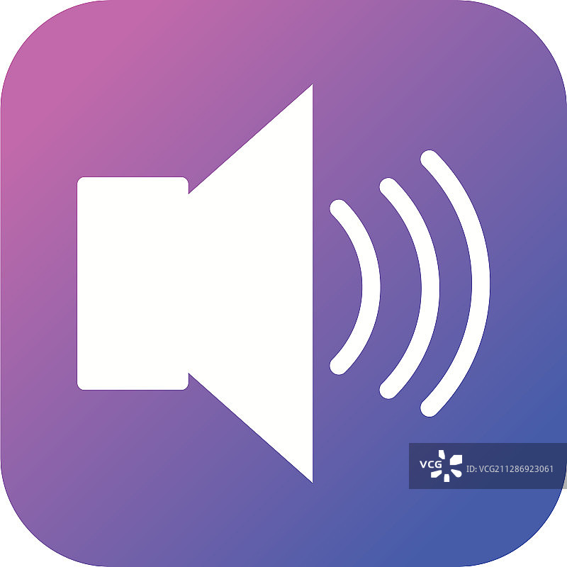 独特的扬声器字形图标图片素材