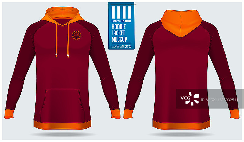 连帽夹克模型模板设计图片素材