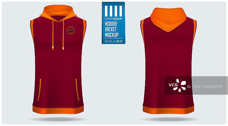 连帽夹克模型模板设计图片素材