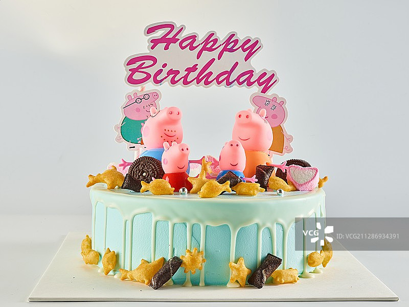 小猪佩奇生日蛋糕图片素材