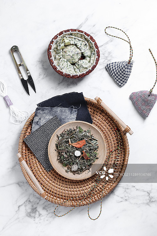 手工制作香包和制作材料图片素材