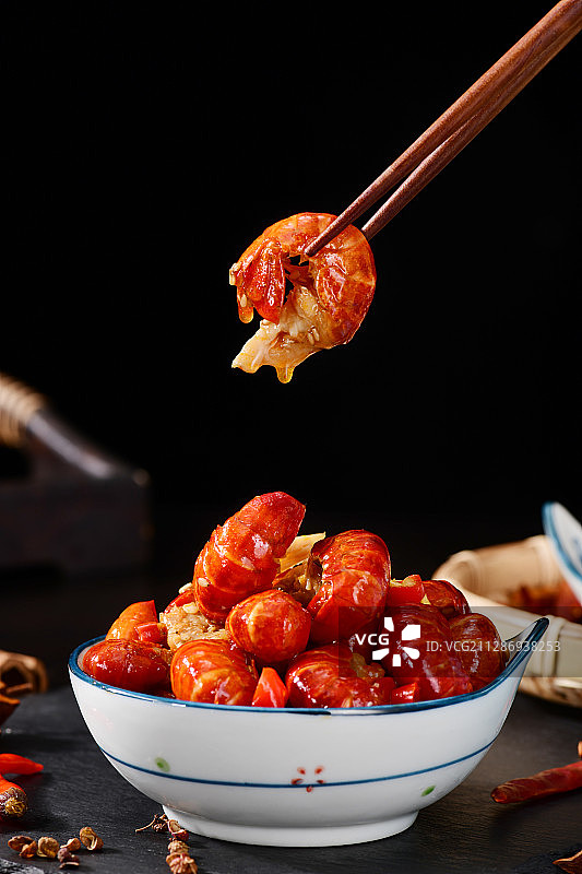 麻辣小龙虾尾图片素材