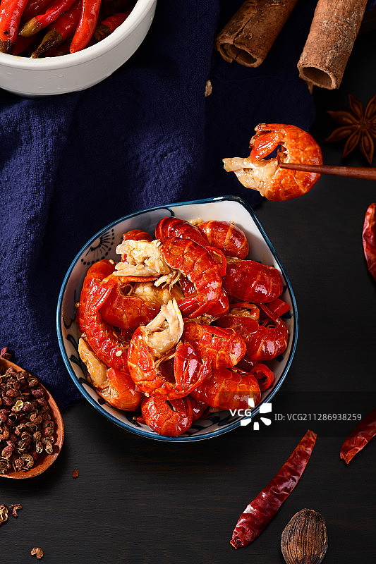 麻辣小龙虾尾图片素材