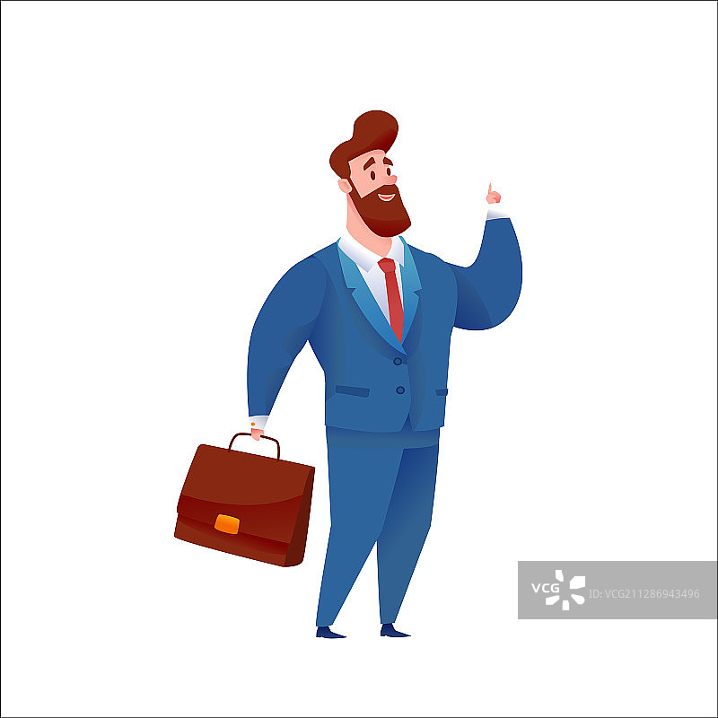 自信站立的西装商务男人图片素材