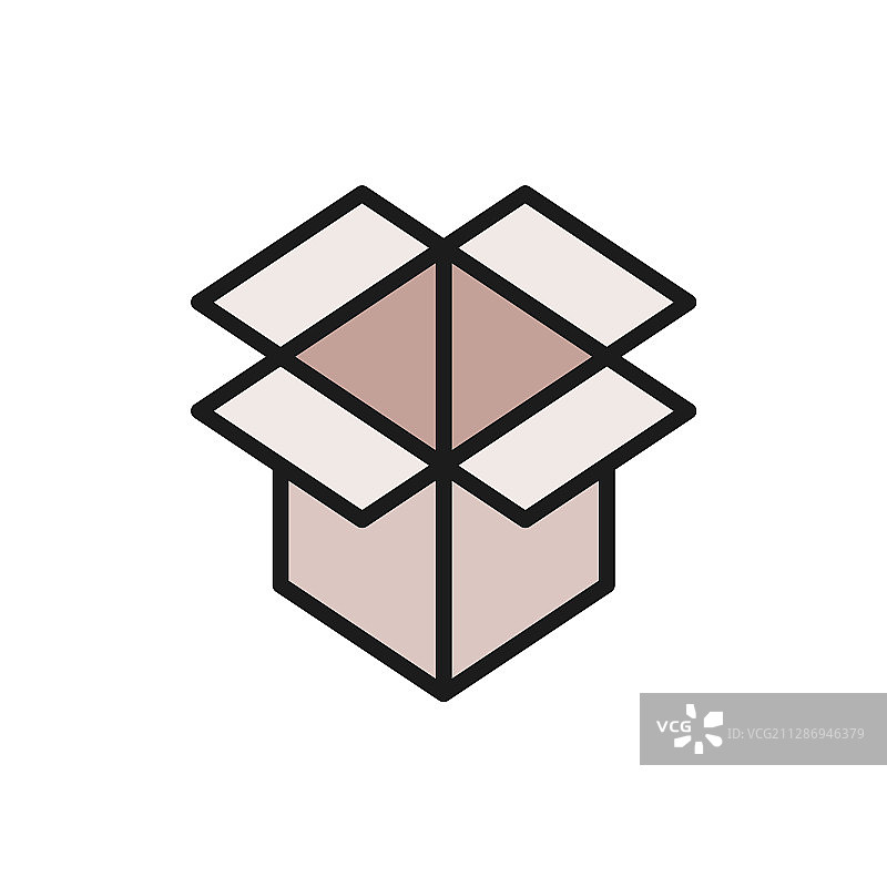 打开的纸板箱拆包交付物流图片素材