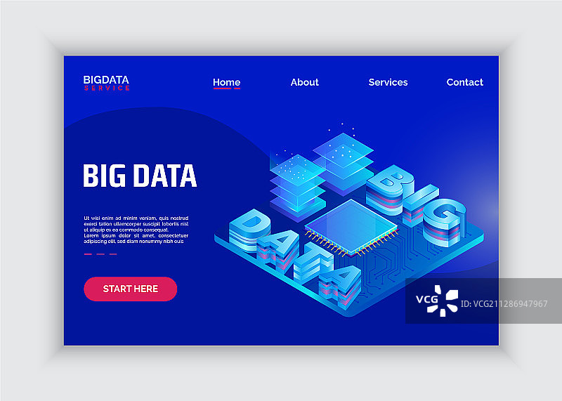 现代3D扁平风格2.5D云服务设计图片素材