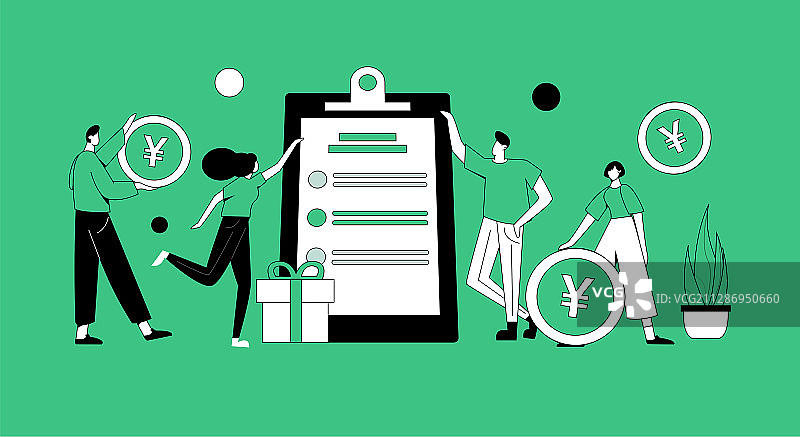 邀请好友进行问卷调查人物集合图片素材