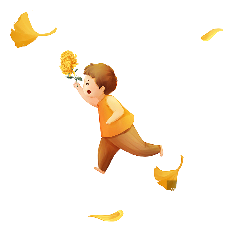 奔跑的小孩图片素材