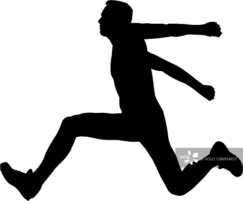 男子运动员三级跳远图片素材