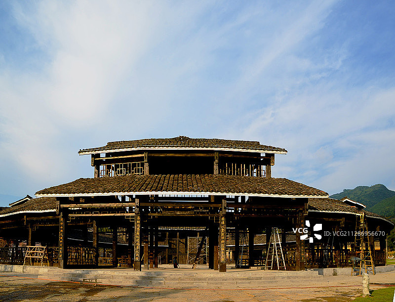 贵州务川：中国少数民族特色村寨——龙潭古寨图片素材