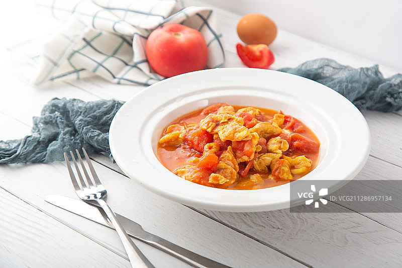 家常菜西红柿炒鸡蛋图片素材