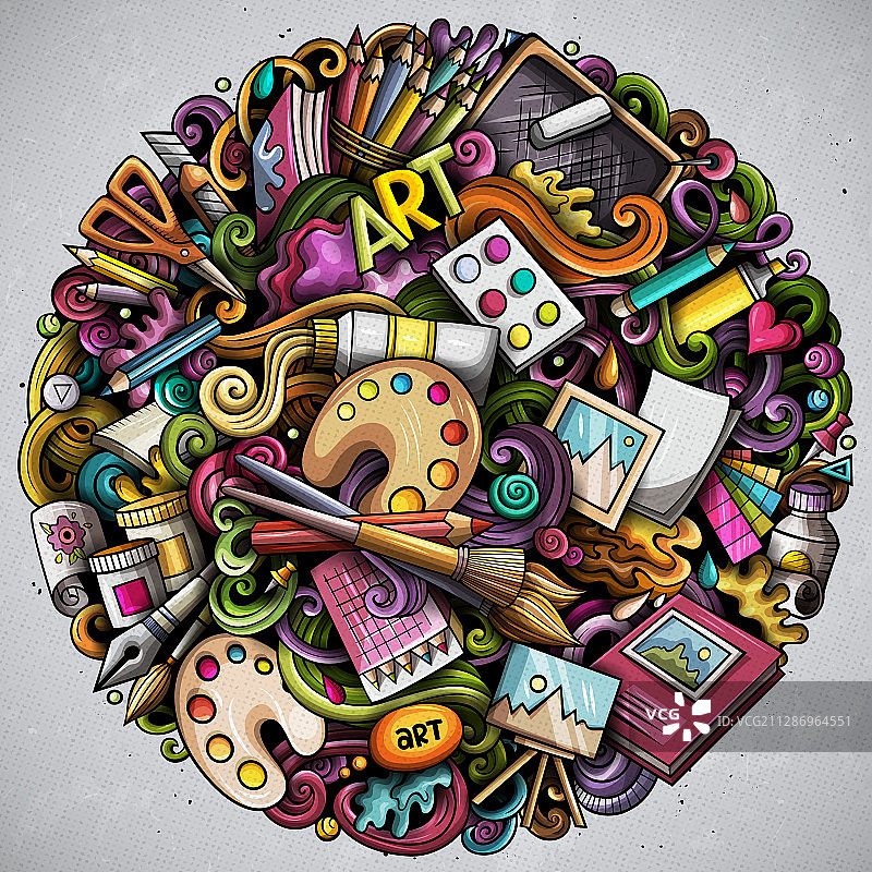 卡通涂鸦艺术设计图片素材