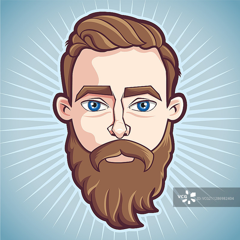 有胡子的时髦男人图片素材