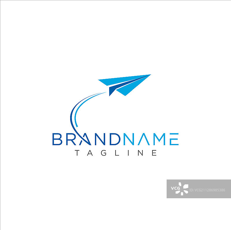 现代纸飞机标志模板图片素材