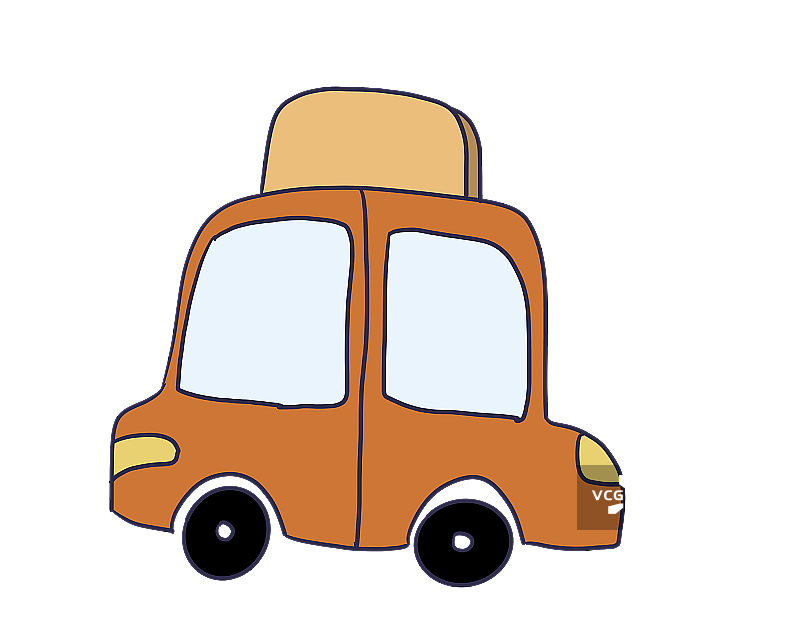 元素：手绘出租车图片素材