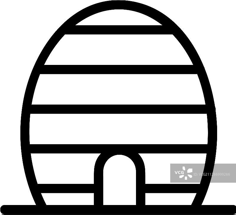 蜂蜜蜂巢养蜂场轮廓图标图片素材