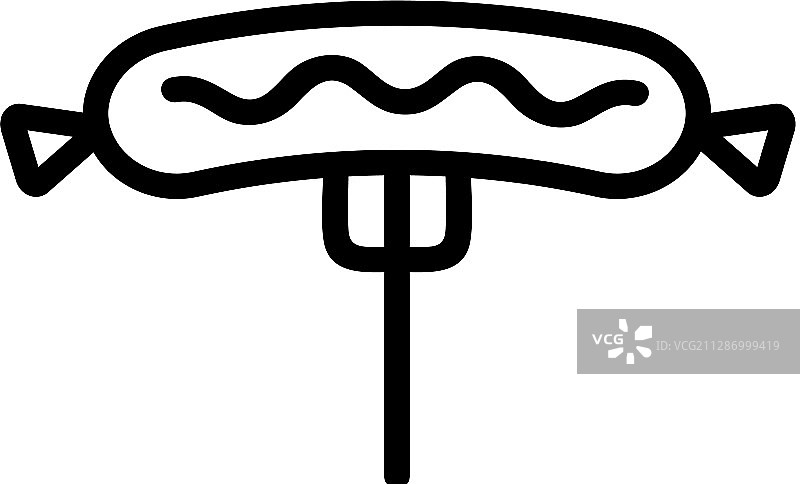 烤香肠图标轮廓图片素材