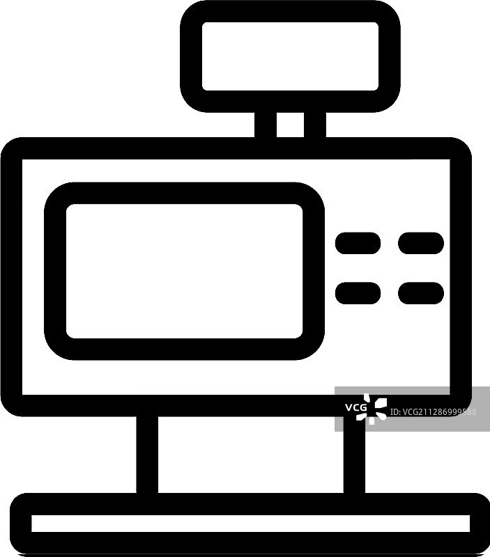 收银员图标轮廓符号图片素材