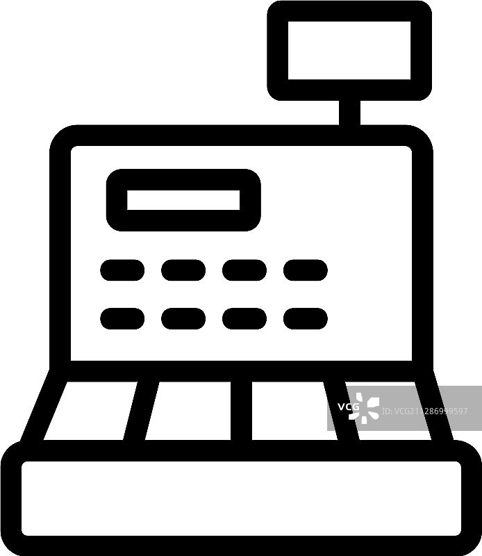 收银员图标轮廓符号图片素材