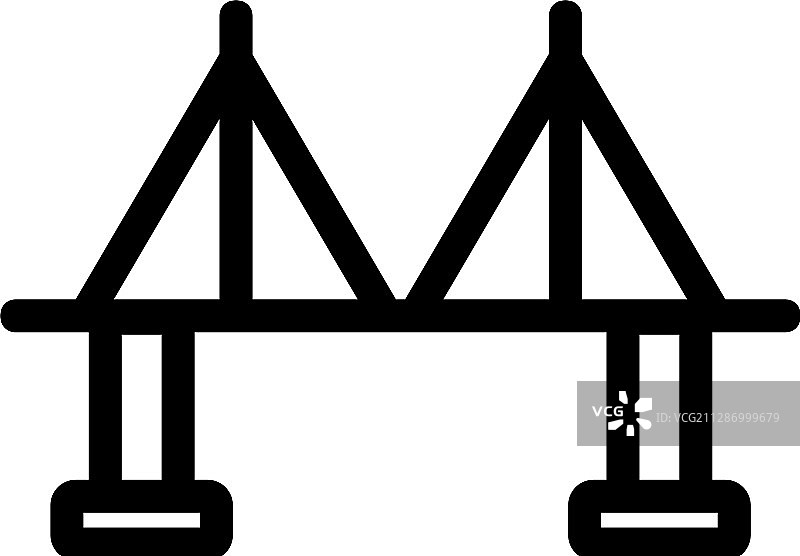 桥梁图标轮廓符号图片素材