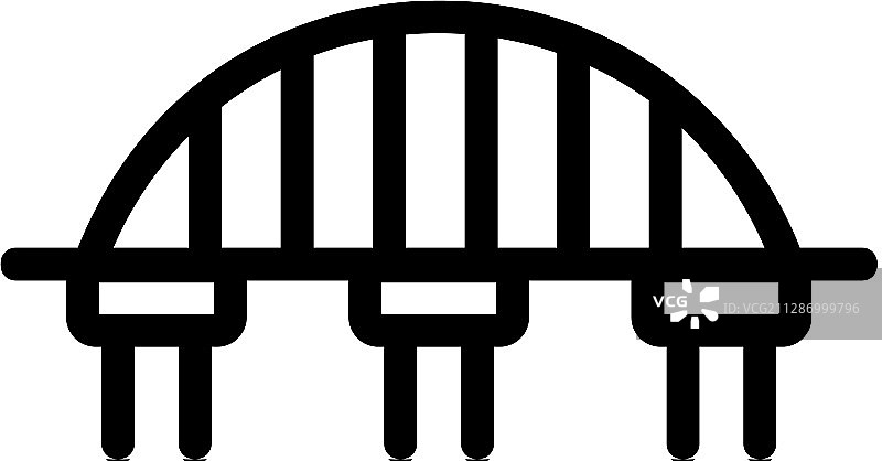 桥梁图标轮廓符号图片素材