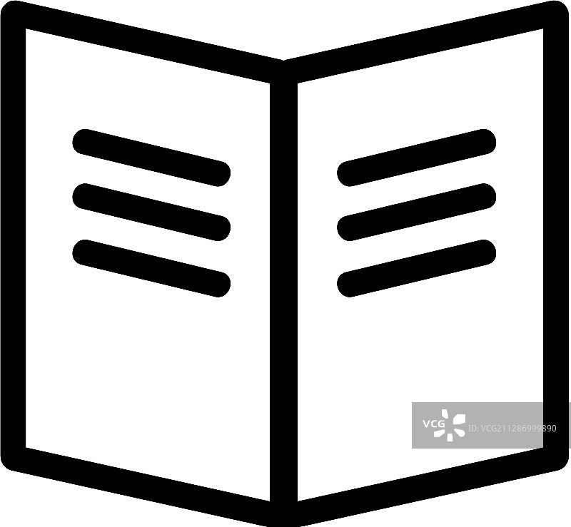 小册子图标轮廓符号图片素材