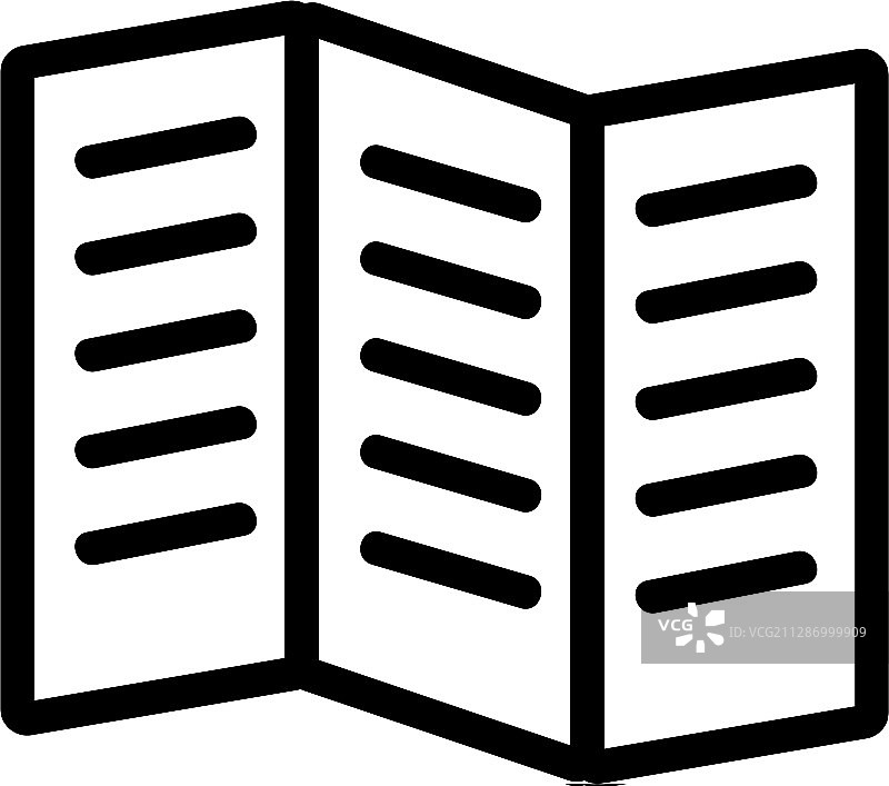 小册子图标轮廓符号图片素材