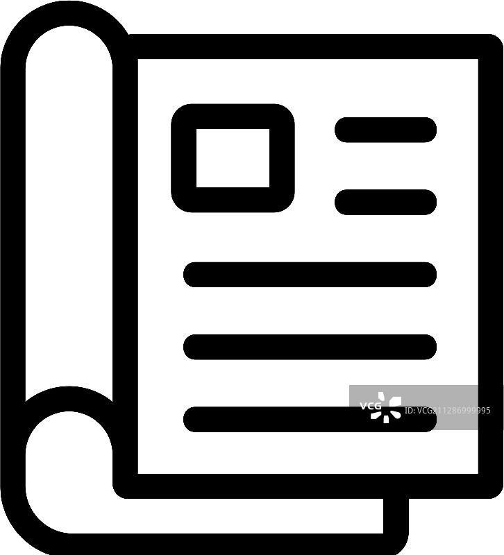 小册子图标轮廓符号图片素材