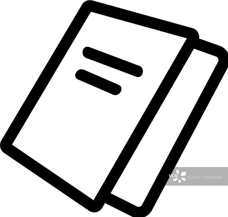 小册子图标轮廓符号图片素材