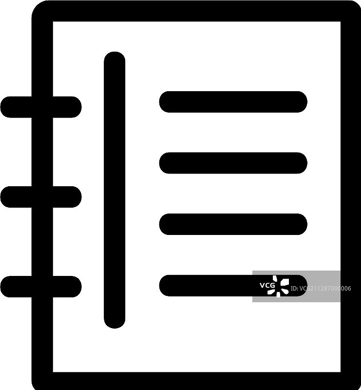 小册子图标轮廓符号图片素材