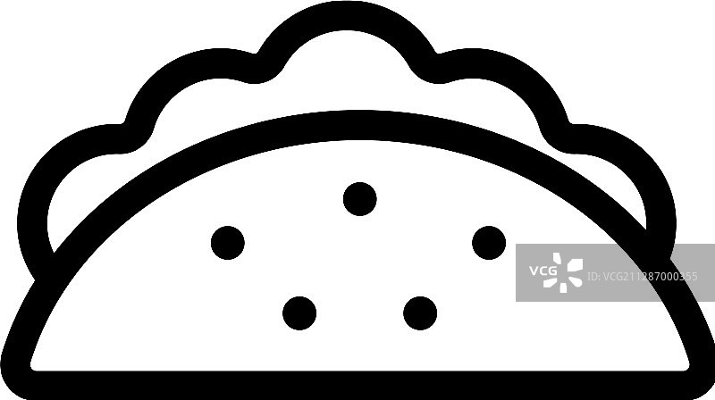 Taco轮廓图标图片素材