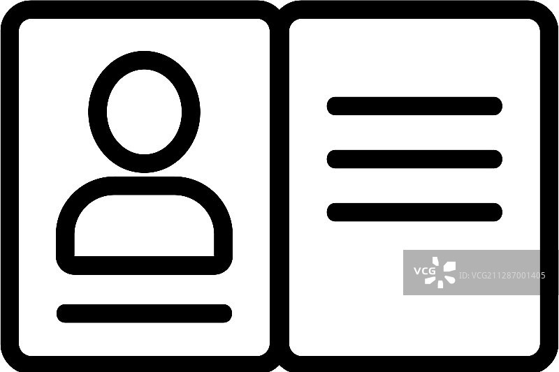 隔离轮廓护照图标图片素材
