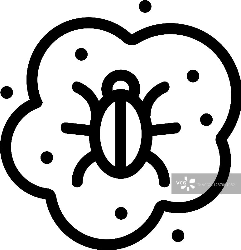 尘埃昆虫轮廓符号图标图片素材