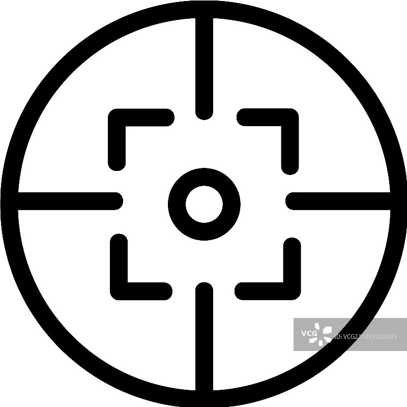 军队瞄准具轮廓图标图片素材