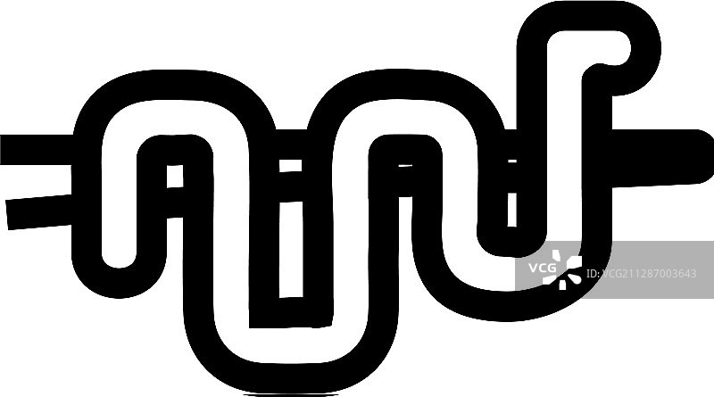 丛林蛇图标轮廓符号图片素材