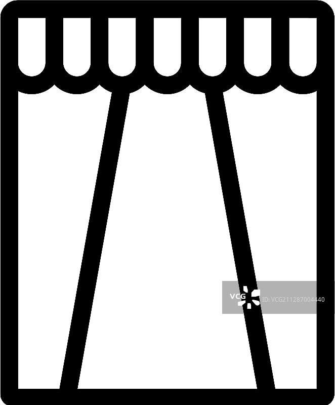 隔离轮廓幕帘图标图片素材
