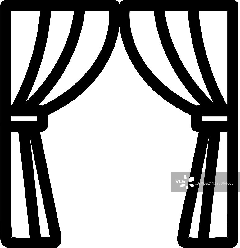 隔离轮廓幕帘图标图片素材