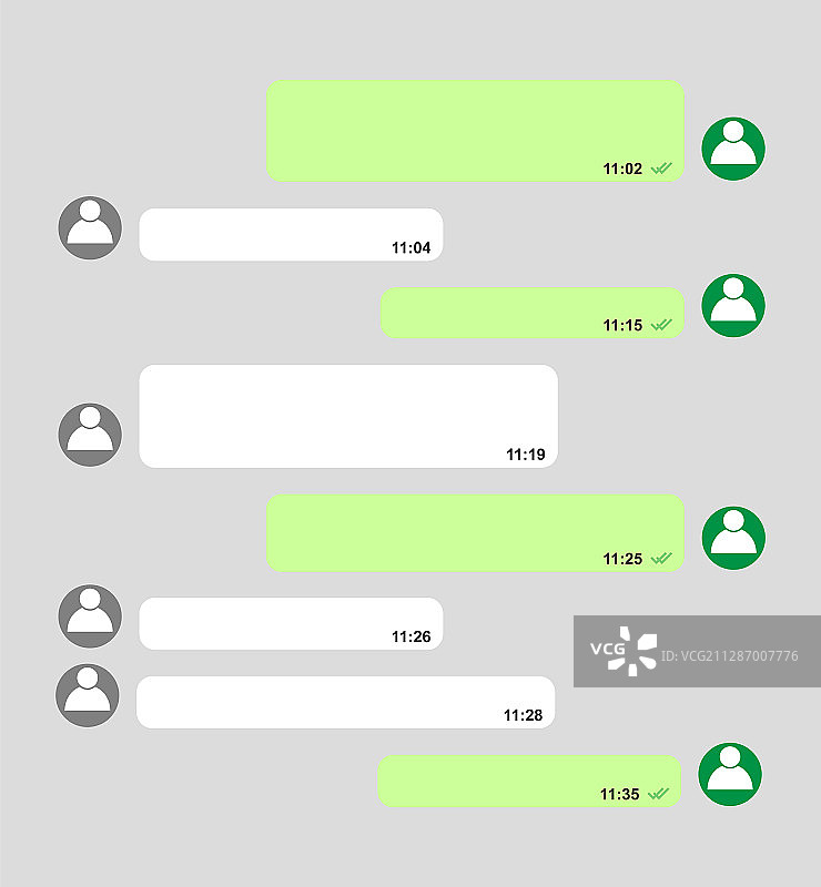 短消息气泡社交屏幕空白聊天图片素材