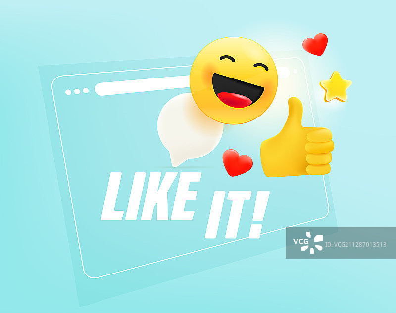 浏览器窗口与我喜欢的不同表情符号图片素材