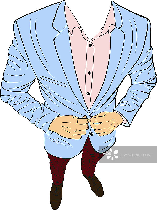 无头商务西装图片素材