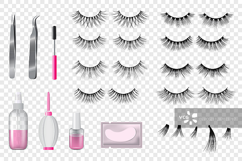 假睫毛美容化妆套装图片素材